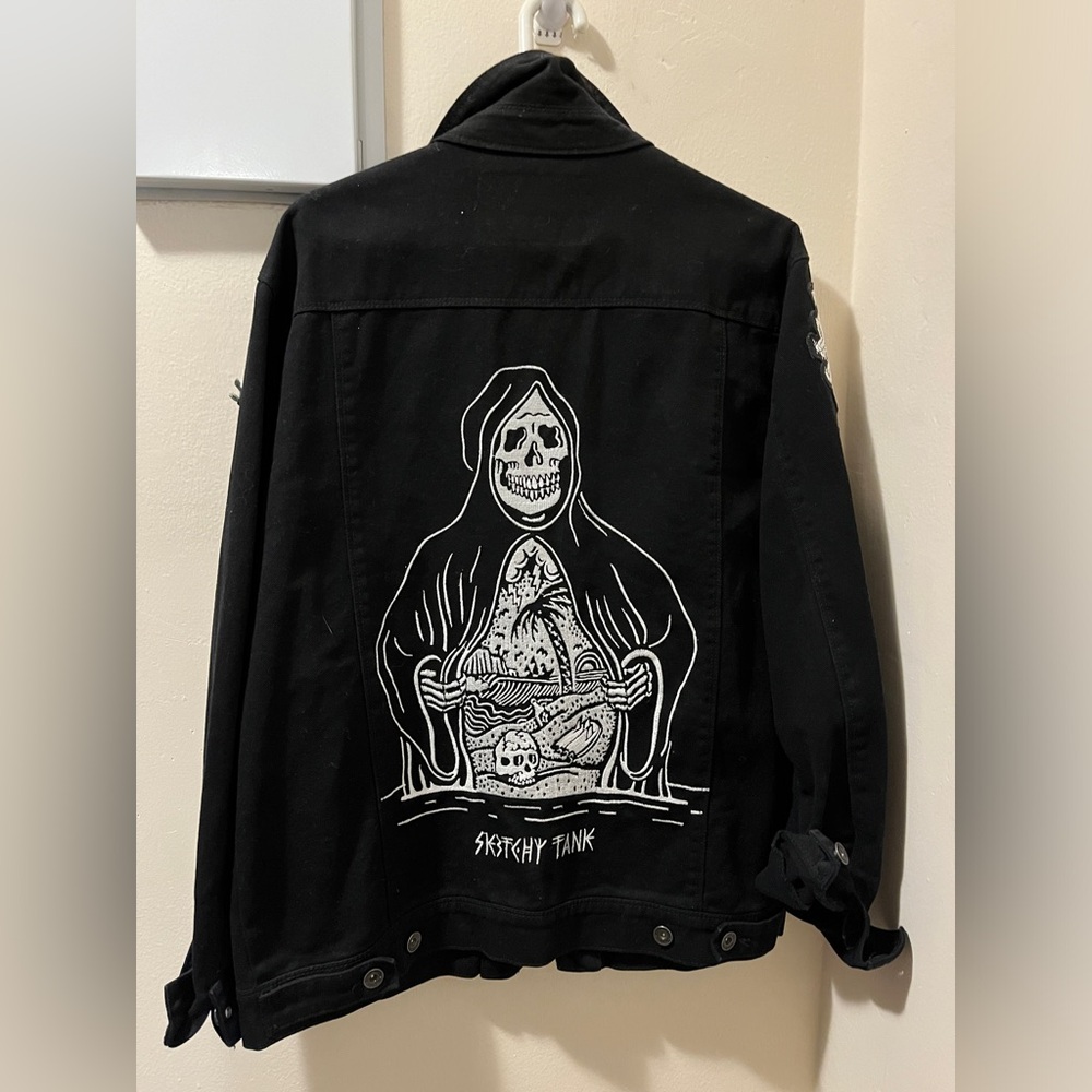 Sketchy Tank (Lurking class) Reaper Black Denim Jacket